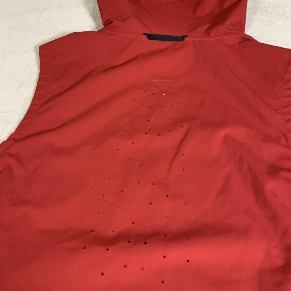 Nike Jacket Mens Large Red Sleeveless Hooded Pullover Windbreaker 908420-613 - Picture 10 of 11